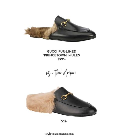 Gucci loafer mule dupes